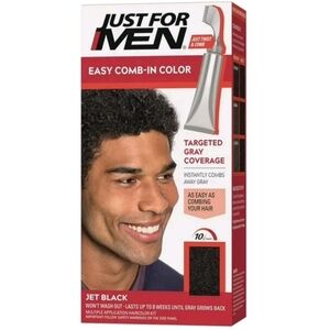 Just For Men Easy Comb-in Color Permanent Hair Dye Gray Coverage Jet Black A-60